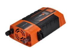 Carspa Napäťový menič PID600-12, 12V/230V+2xUSB 600W, modifikovaná sínus, digitálny display, vhodný do auta