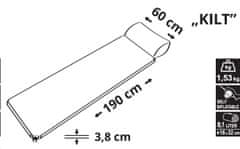 Cattara Karimatka KILT 190 x 60 x 3,8 cm samonafukovacia s vankúšom