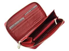 Gregorio Luxusná dámska kožená peňaženka Butterfly 2, červená