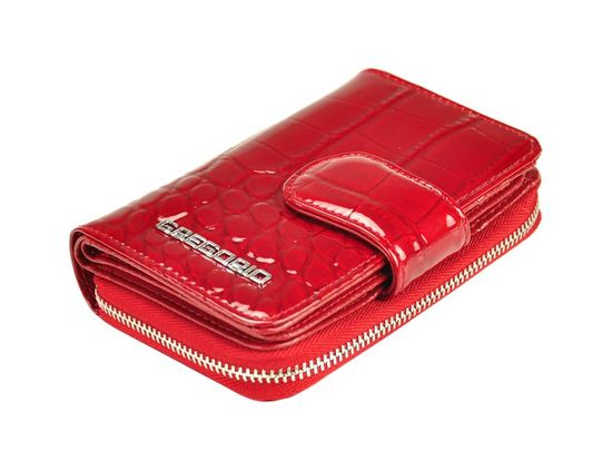 Gregorio Luxusná dámska kožená peňaženka Isidora croco, červená