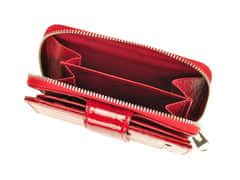 Luxusná dámska kožená peňaženka Isidora croco, červená