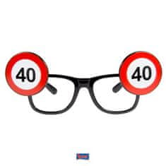 Párty okuliare narodeniny - dopravná značka - 40
