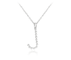 MINET Strieborný náhrdelník PEARLS písmeno "J" s perlami
