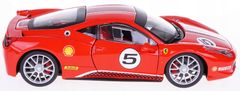 BBurago 1:24 Ferrari Racing 458 Challenge červená