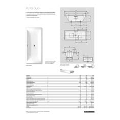 Kaldewei Kaldewei Puro Duo - Vaňa 1800x800 mm, alpská biela 266400010001