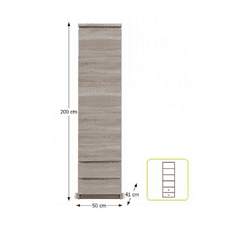 KONDELA Skriňa, dub sonoma, PANAMA Typ 02