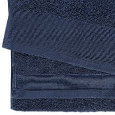 Vidaxl 5-dielna sada kúpeľňových uterákov námornícka modrá 100x150 cm bavlnená 450 g/m2