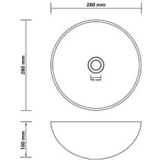 Petromila vidaXL Umývadlo do kúpeľne, keramika, tmavomodré, okrúhle