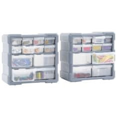 Vidaxl Organizéry s 12 zásuvkami 2 ks 26,5x16x26 cm