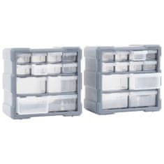 Vidaxl Organizéry s 12 zásuvkami 2 ks 26,5x16x26 cm