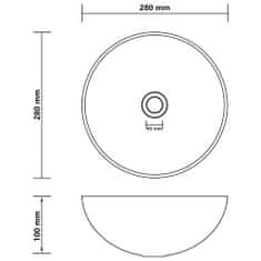 Petromila vidaXL Umývadlo do kúpeľne, keramika, matné ružové, okrúhle