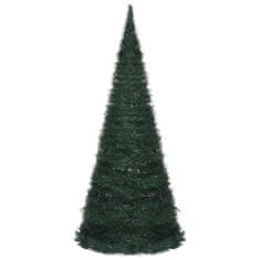 Vidaxl Rozkladací umelý vianočný stromček s LED zelený 210 cm