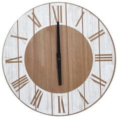 Vidaxl 321472 Wall Clock Brown and White 39,5 cm MDF