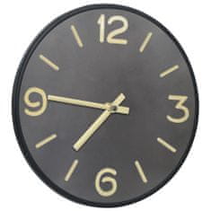 Vidaxl 321475 Wall Clock Anthracite and Gold 31,5 cm Iron and MDF