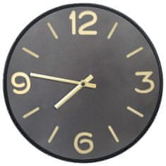 Vidaxl 321475 Wall Clock Anthracite and Gold 31,5 cm Iron and MDF