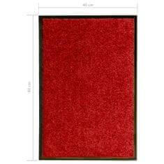 Vidaxl Rohožka, prateľná, červená 40x60 cm