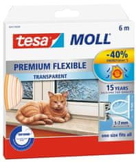 Tesa Gumové tesnenie "tesamoll Premium Flexible 5417", transparentné, 9 mm x 6 m