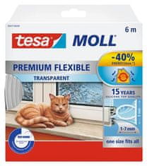 Tesa Gumové tesnenie "tesamoll Premium Flexible 5417", transparentné, 9 mm x 6 m