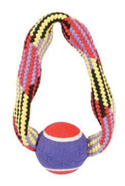 Chadog Hračka pes TENNIS BALL ROPE kruh 23cm Zolux