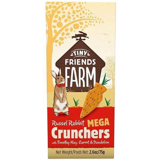 Supreme Tiny FARM Snack Rabbit Mega Crunchers - králik 3 ks, 75 g