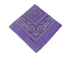 Šatka 53x53 bandana fialová