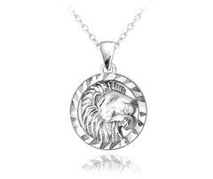 MINET Strieborný náhrdelník Zodiak - Lev