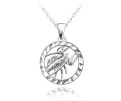 MINET Strieborný náhrdelník Zodiak - Rak