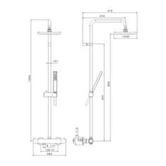 Alpi Basic - termostatický sprchový komplet 11SP2151