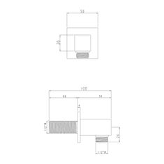 Teorema Teorema Edge - Nástenné kolienko 1/2“, čierna matná 01824BB