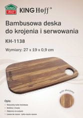 KINGHoff BAMBOO KUCHYNSKÁ DOSKA 27x19cm KH-1138