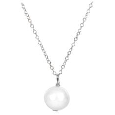 JwL Luxury Pearls Pravá perla bielej farby na striebornej retiazke JL0087 (retiazka, prívesok)