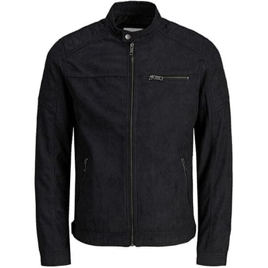 Jack&Jones Pánska bunda JJEROCKY 12147218 Jet Black