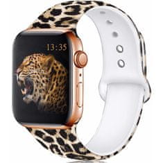 4wrist Silikónový remienok na Apple Watch – Leopardí vzor 38/40/41 mm