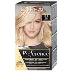 Permanentná farba na vlasy Préférence (Odtieň 10.21 Stockholm very light pearl blonde)