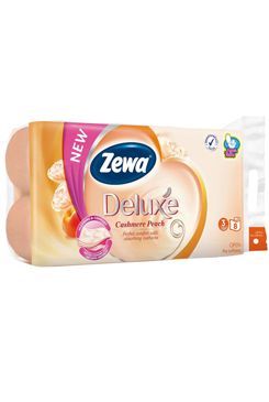 Zewa Wc toaletný papier Deluxe Aqua Tube Broskyňa 3V 8ks