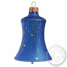 Decor By Glassor Vánoční zvonek modrý