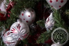 Decor By Glassor Vánoční oliva v bílém mrazolaku, dekor