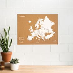 Decor By Glassor Korková nástenka – mapa Európy XL