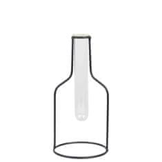 Decor By Glassor Dizajnová váza – skúmavka s kovovým stojančekom veľ. M