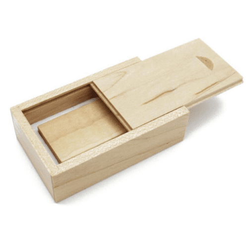CTRL+C Sada: drevený USB hranol a drevený malý box, javor
