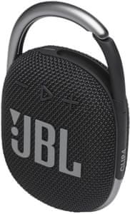 Bluetooth prenosný bezdrôtový mini reproduktor jbl Clip 4 s karabínou pre zavesenie na batoh výdrž 10h na nabitie rms výkon 5 w 40mm prevodník ľahučký vodeodolný IP67 usb-c nabíjanie