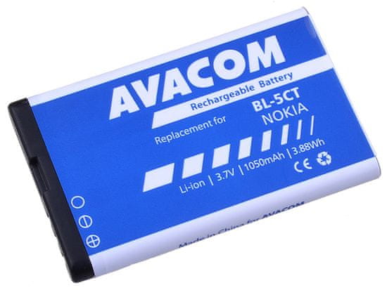 Avacom batéria Nokia 6303, 6730, C5, Li-Ion 3,7V 1050mAh (náhrada BL-5CT) GSNO-BL5CT-S1050A