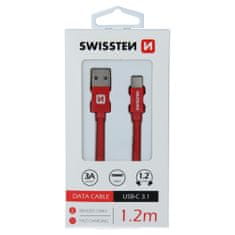 SWISSTEN USB/USB-C 1.2m, červený