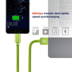 SWISSTEN DATA CABLE USB / USB-C TEXTILE 1,2 M GREEN