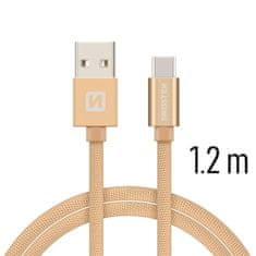 SWISSTEN USB/USB-C 1.2m, zlatý