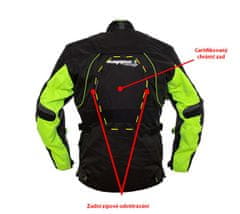 Cappa Racing Bunda moto UNISEX ROAD textilná čierna / zelená S