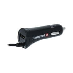 SWISSTEN CAR CHARGER USB-C AND USB 2,4A POWER