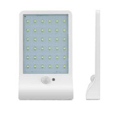 Bezdoteku LEDSolar 36 nástenná lampa s vysunutím biela, sa senzorom, bezdrôtové, 2,5 W, studená farba