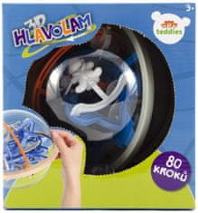 Teddies Hlavolam edukačná guľa 80 krokov plast 18 cm