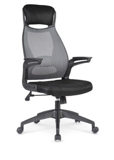 Halmar Kancelárska stolička s podrúčkami Solaris - čierna / sivá